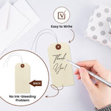 9pt Creme Manila Tag w/ Wire Hanger Set of 100 Size #5