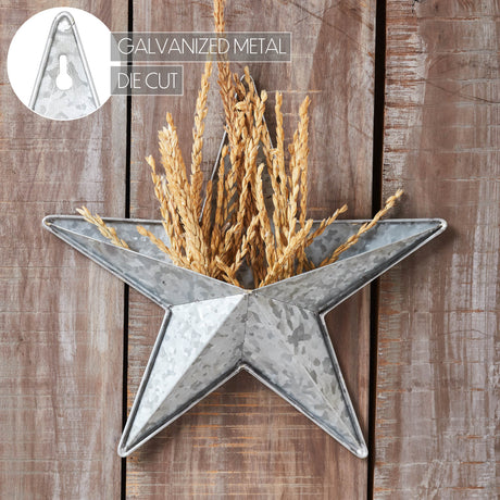 85054-Faceted-Metal-Star-Galvanized-Wall-Hanging-w/-Pocket-12x12-image-1
