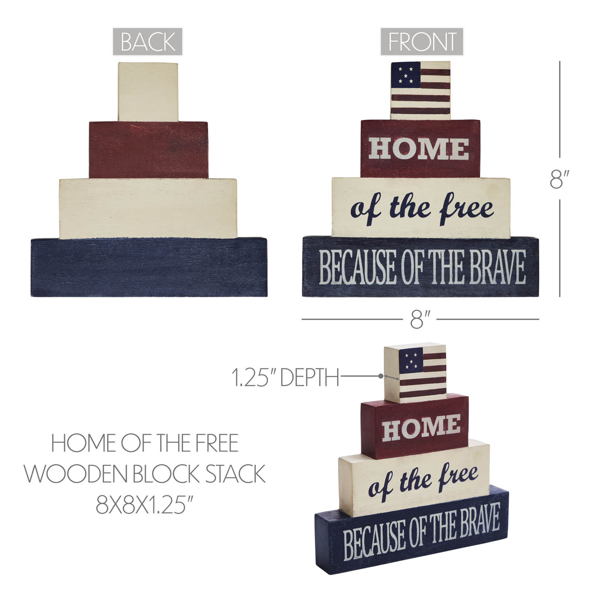 85058-Home-Of-The-Free-Wooden-Block-Stack-8x8x1.25-image-5