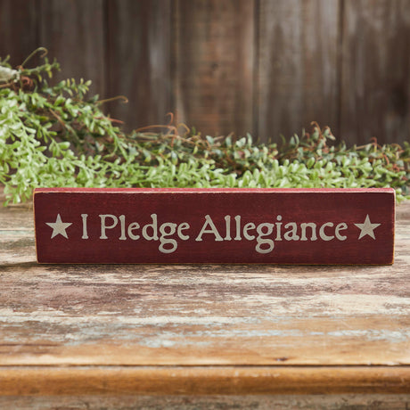 85071-I-Pledge-Allegiance-Red-Wooden-Sign-2.75x13-image-1