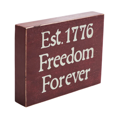 85072-Freedom-Forever-Wooden-Sign-6x8x1.5-image-4