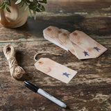 85081-Primitive-Star-Tea-Stained-Paper-Tag-Navy-4.75x2.25-w/-Twine-Set-of-50-image-1