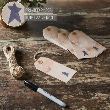 85081-Primitive-Star-Tea-Stained-Paper-Tag-Navy-4.75x2.25-w/-Twine-Set-of-50-image-5