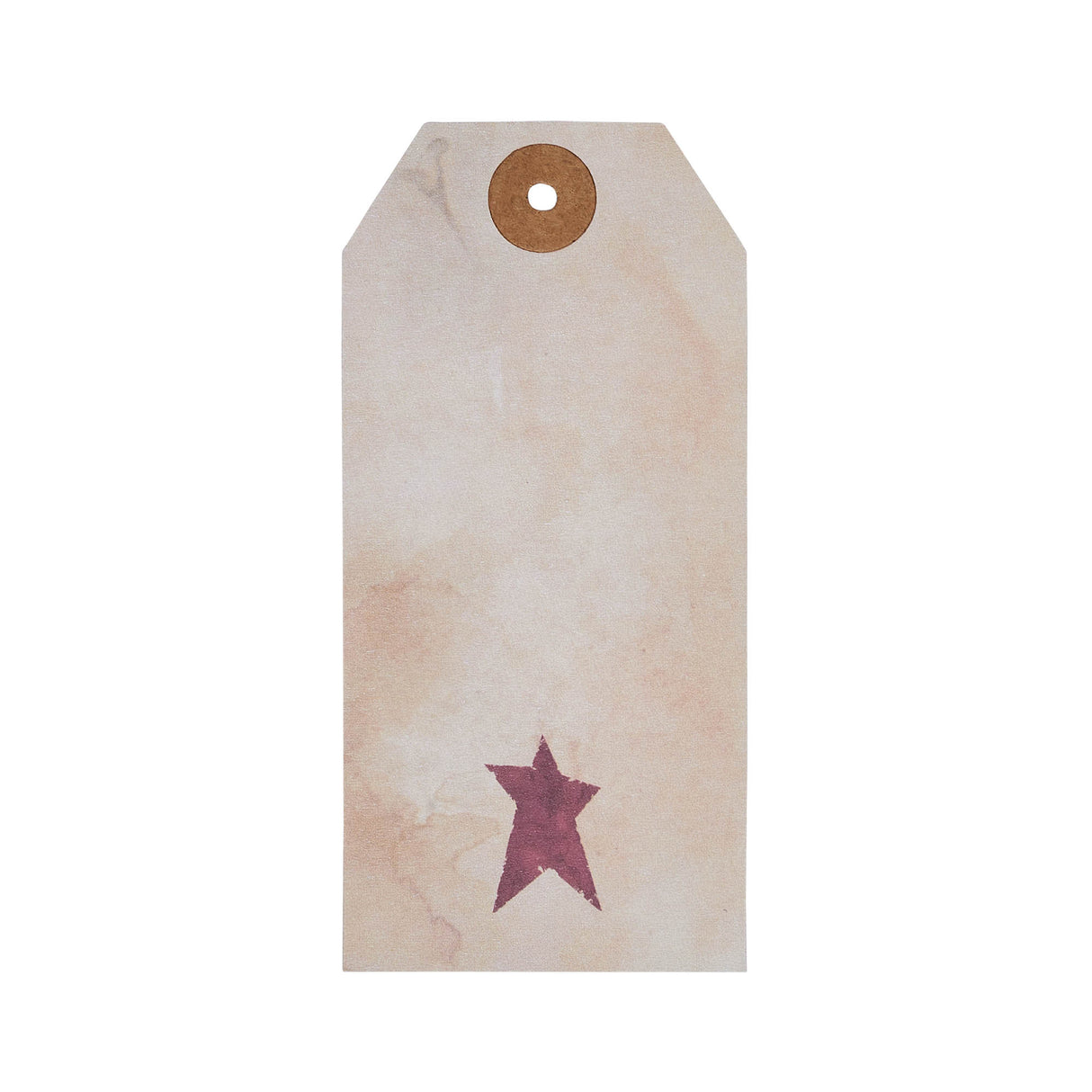 85082-Primitive-Star-Tea-Stained-Paper-Tag-Burgundy-4.75x2.25-w/-Twine-Set-of-50-image-2