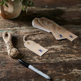 85084-Primitive-Star-Tea-Stained-Paper-Tag-Navy-3.75x1.75-w/-Twine-Set-of-50-image-1