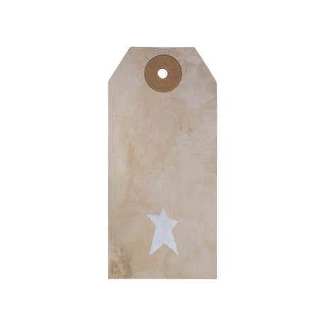 85086-Primitive-Star-Tea-Stained-Paper-Tag-Creme-3.75x1.75-w/-Twine-Set-of-50-image-2