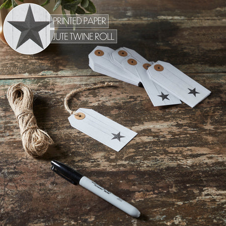 85092-Faceted-Barn-Star-Barnwood-Paper-Tag-Charcoal-3.75x1.75-w/-Twine-Set-of-50-image-5