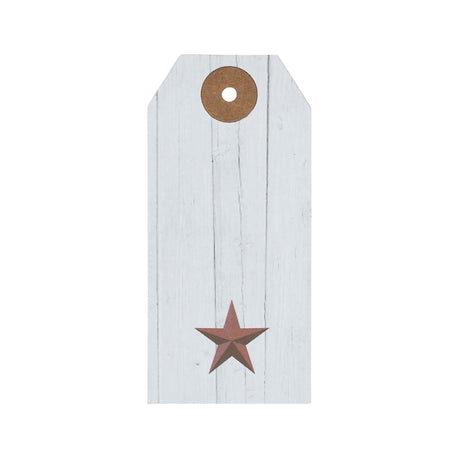 85093-Faceted-Barn-Star-Barnwood-Paper-Tag-Barn-Red-3.75x1.75-w/-Twine-Set-of-50-image-1