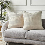 100% Cotton Waffle Weave Pillow Cover, Lightweight & Breathable Woven Sham