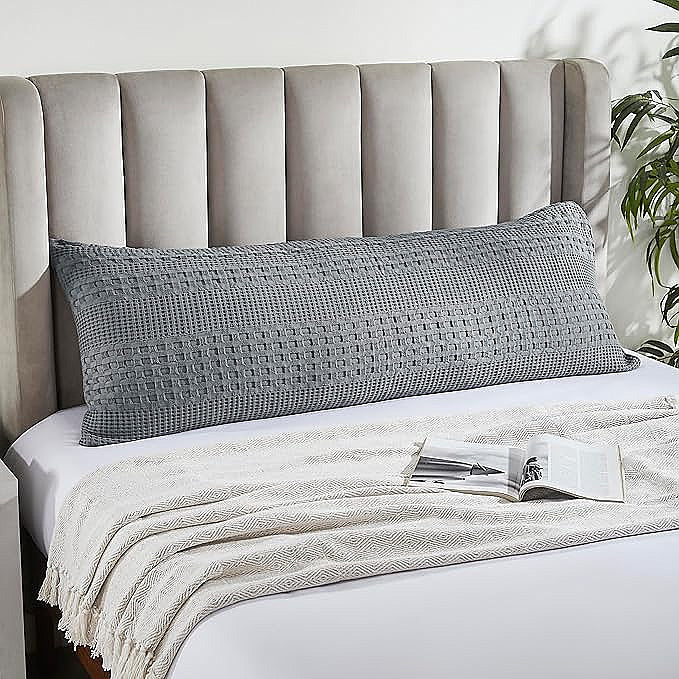 100% Cotton Waffle Weave Pillow Cover, Lightweight & Breathable Woven Sham