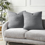 100% Cotton Waffle Weave Pillow Cover, Lightweight & Breathable Woven Sham