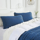 100% Cotton Waffle Weave Pillow Cover, Lightweight & Breathable Woven Sham