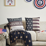 Faith Family Freedom Pillow Cover Set of 2 18Lx18W