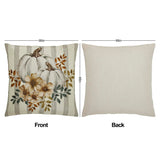 Farmhouse Pumpkin Pillow Cover Set of 2 18Lx18W