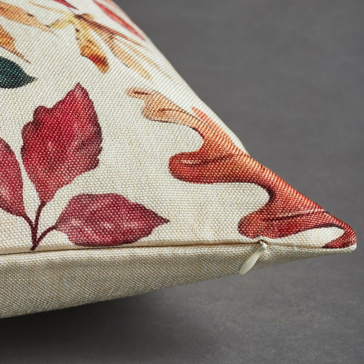 Pumpkin Floral Pillow Cover Set of 2 16Lx16W