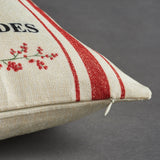 Reindeer Farm Pillow Cover Set of 2 16Lx16W