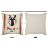 Reindeer Farm Pillow Cover Set of 2 20Lx20W