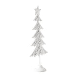 Christmas Tree Antique White Metal Figurine 18x8x3.5