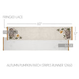 Autumn Pumpkin Patch Stripes Runner