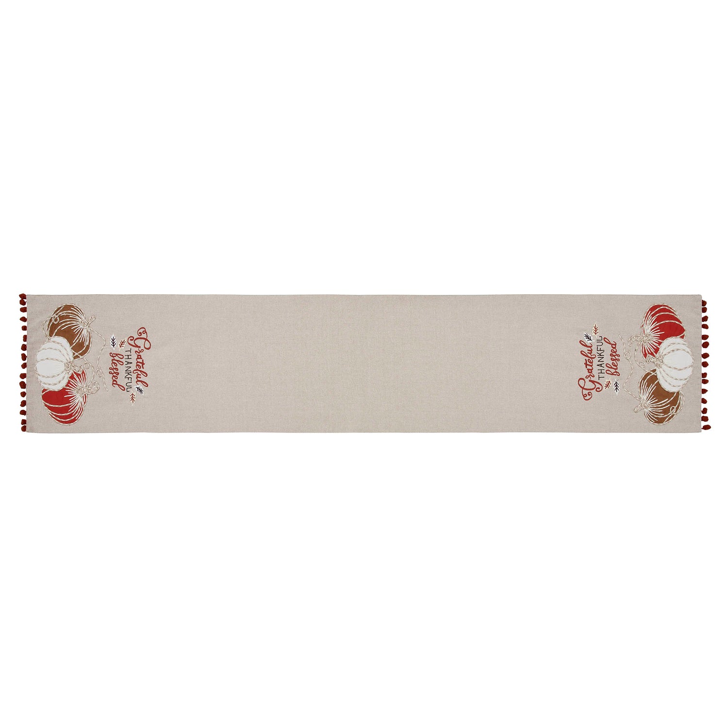 Grateful Thankful Blessed Pumpkins Runner