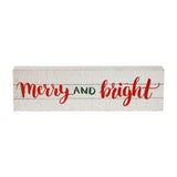 Merry and Bright Block Sign 3x10