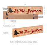 Tis The Season Block Sign 3x13