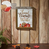 Food Friends & Thanks Wall Sign 12x10