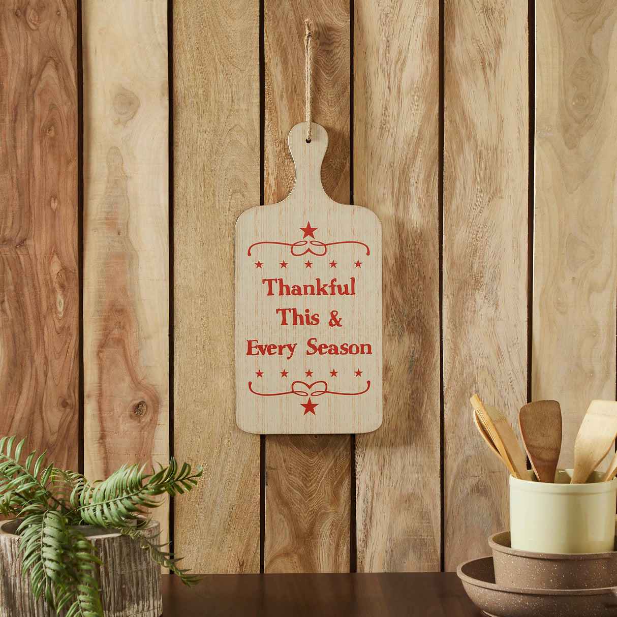 Thankful This & Every Season MDF Cutting Board Sign 18x8.5