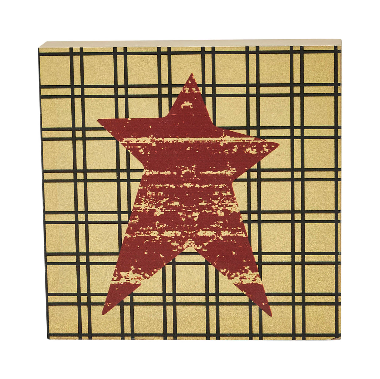 Prim Star on Tan Base MDF Sign 5x5