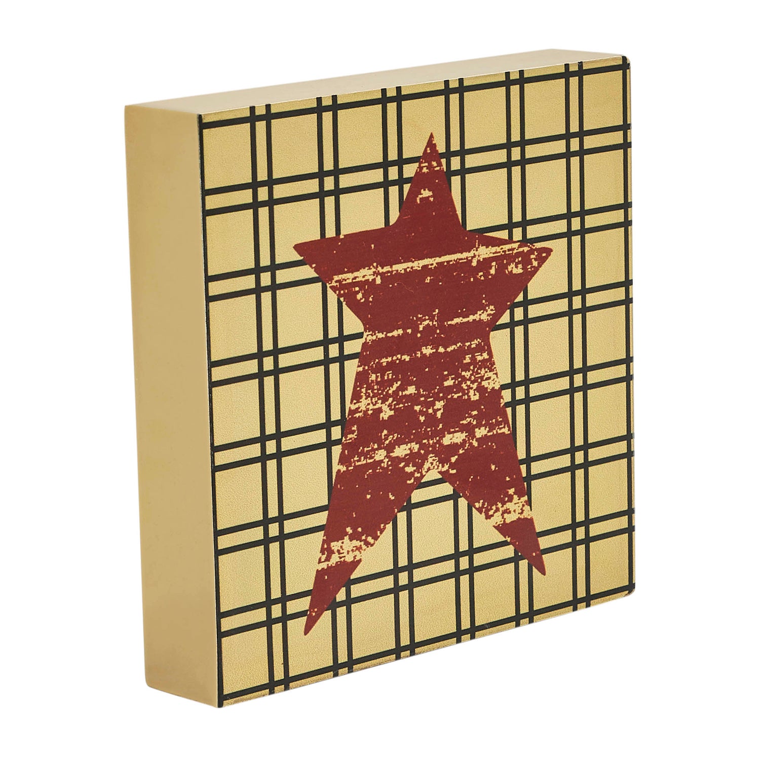 Prim Star on Tan Base MDF Sign 5x5