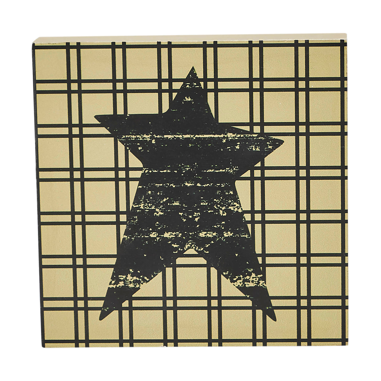 Prim Star on Tan Base MDF Sign 5x5
