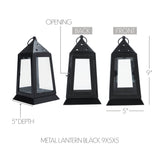 Metal Lantern Black Tealight Holder 9x5x5