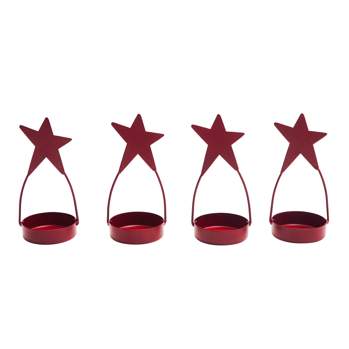 Metal Star Tealight Holder Set of 4