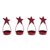 Metal Star Tealight Holder Set of 4