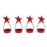 Metal Star Tealight Holder Set of 4