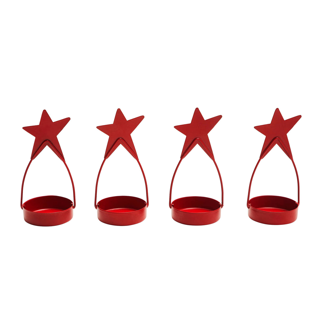 Metal Star Tealight Holder Set of 4