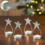 Metal Star Tealight Holder Set of 4