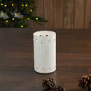 Metal Votive Candle Holder Stars White