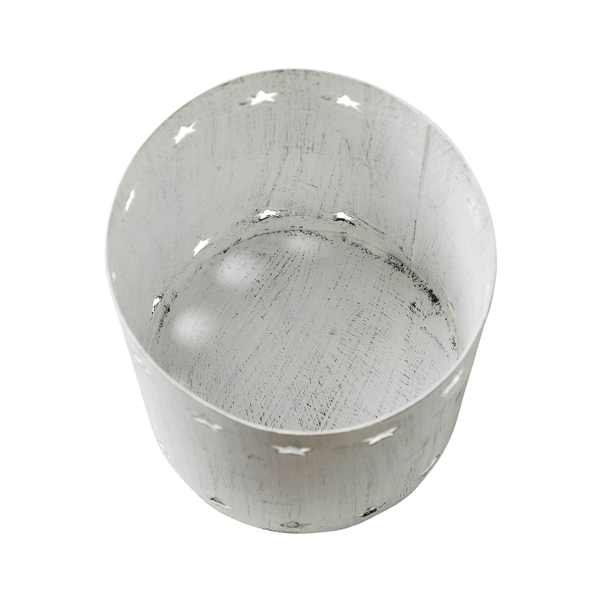 Metal Votive Candle Holder Stars White