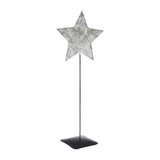 Decorative Galvanized Metal Star With Base 16x6x3