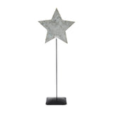 Decorative Galvanized Metal Star With Base 16x6x3