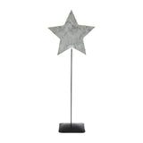 Decorative Galvanized Metal Star With Base 16x6x3