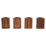 Tealight Holders NOEL Cube Set of 4 4x3x3