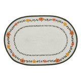 Braided Cotton Pumpkin Bounty Oval Placemat Stencil 13x19, Decorative Fall Placemat, Table Decor for Fall and Thanksgiving, 6 Pack 6 Pack