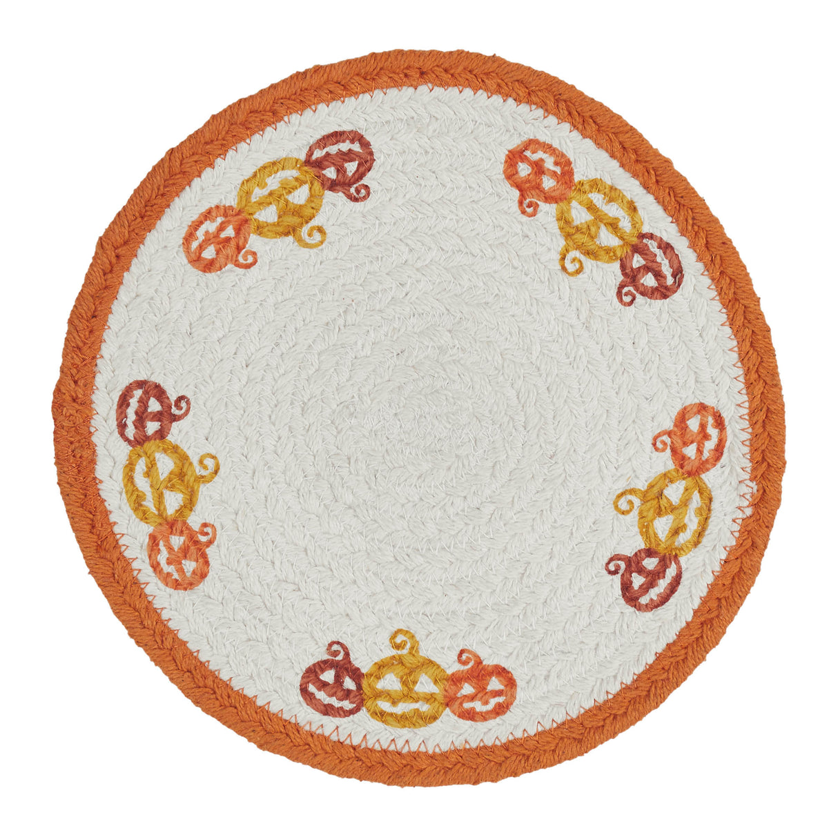 Braided Cotton Country Halloween Stencil Trivet 8, Set of 3
