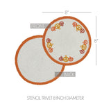 Braided Cotton Country Halloween Stencil Trivet 8, Set of 3