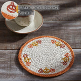 Braided Cotton Country Halloween Stencil Trivet 8, Set of 3