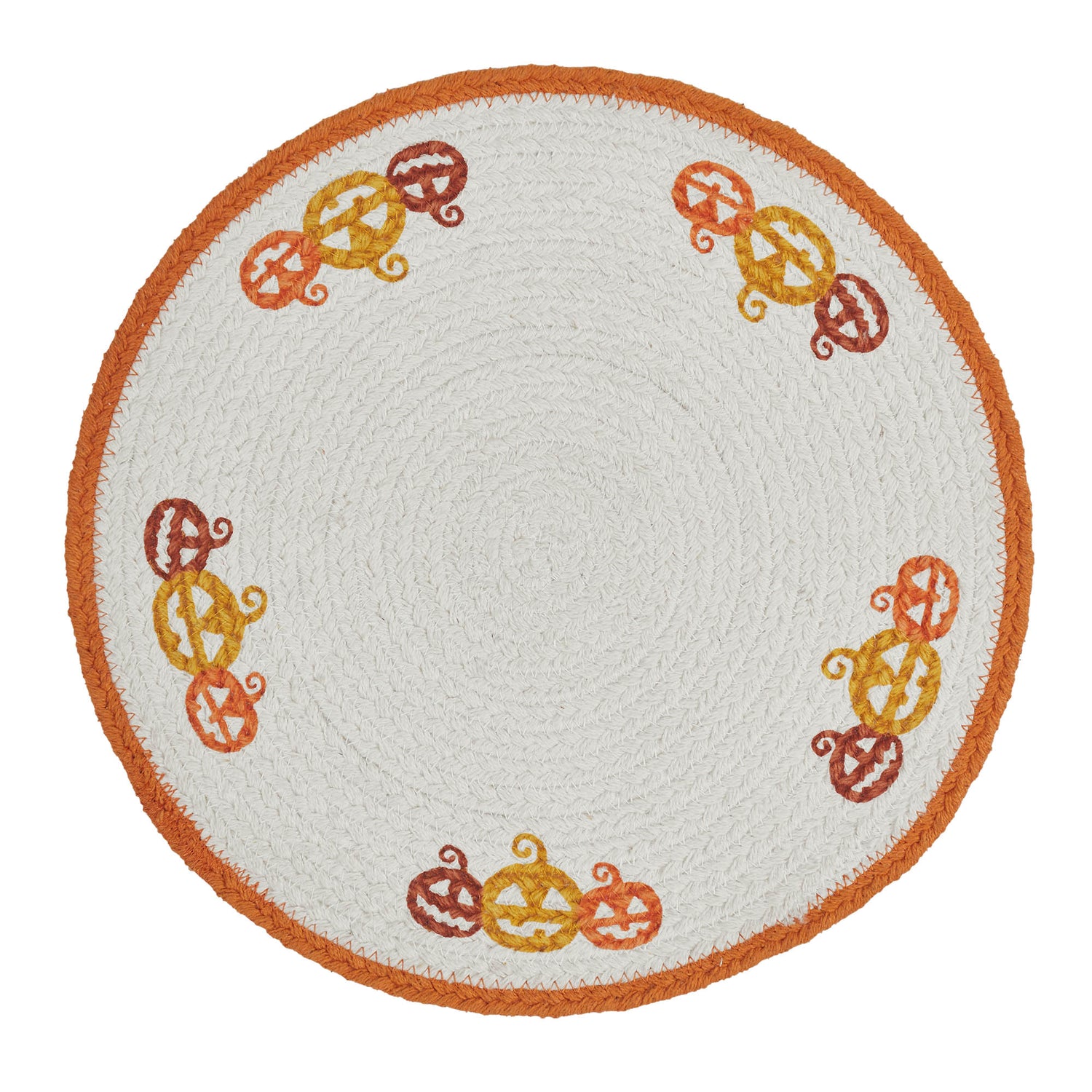 Braided Cotton Country Halloween Stencil Trivet 12, Set of 3