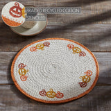 Braided Cotton Country Halloween Stencil Trivet 12, Set of 3