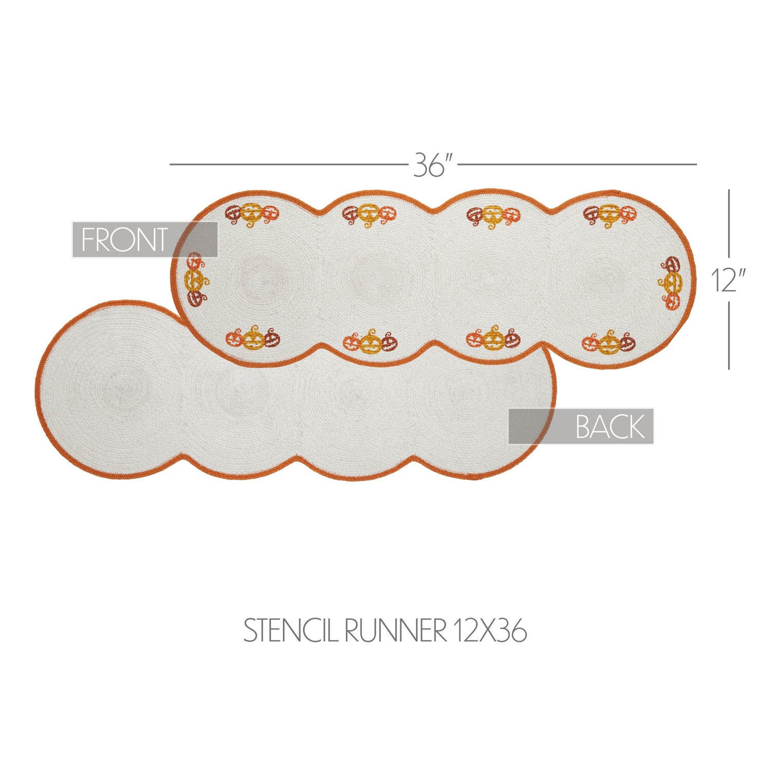 Country Halloween Stencil Runner
